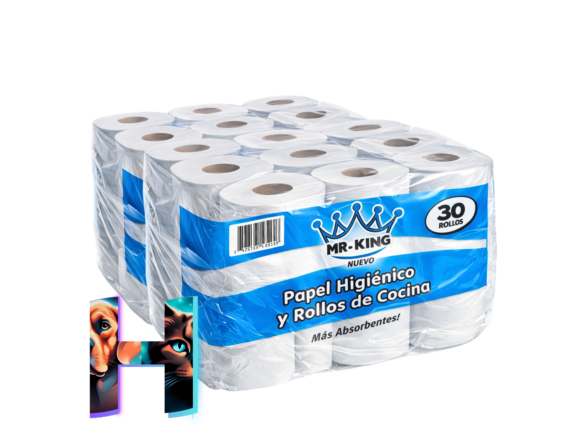 Bolson de Papel Higienico Grande 30x100mts (Azul 4kg)