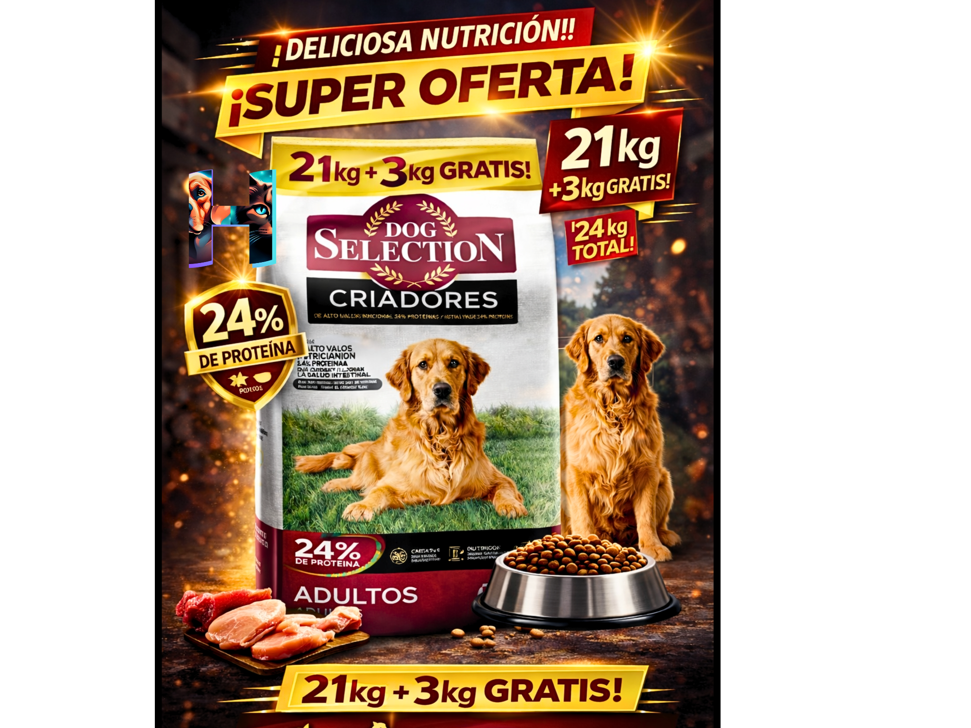 Dog Selectión Criadores Adulto x 21kg +3kg Gratis