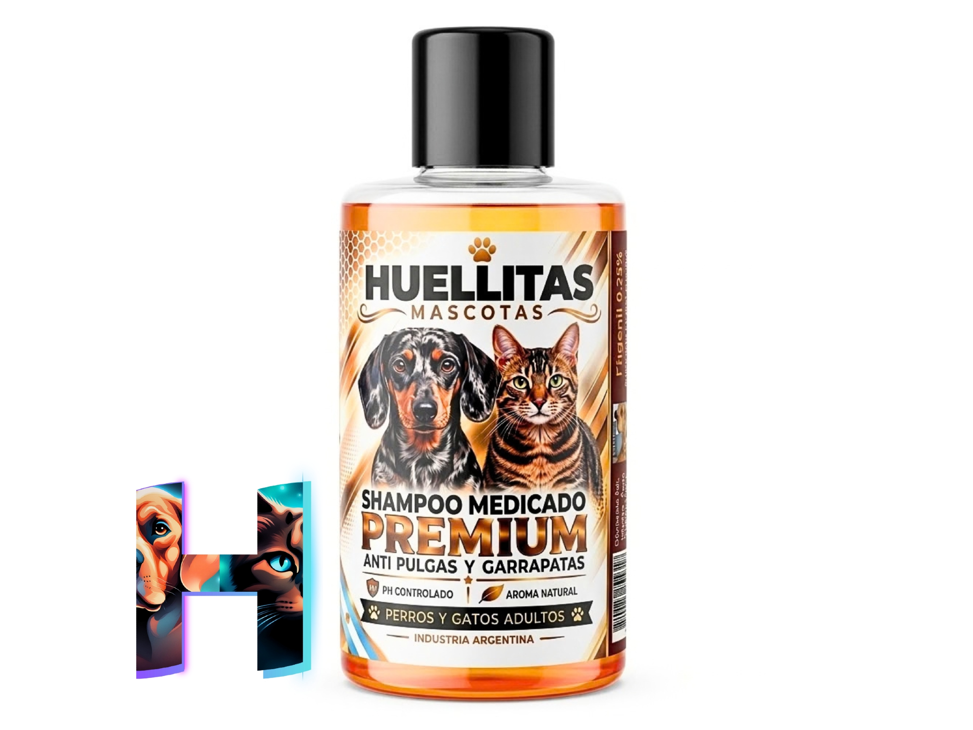 Shampoo "HUELLITAS" Premium Fipronil 250ml