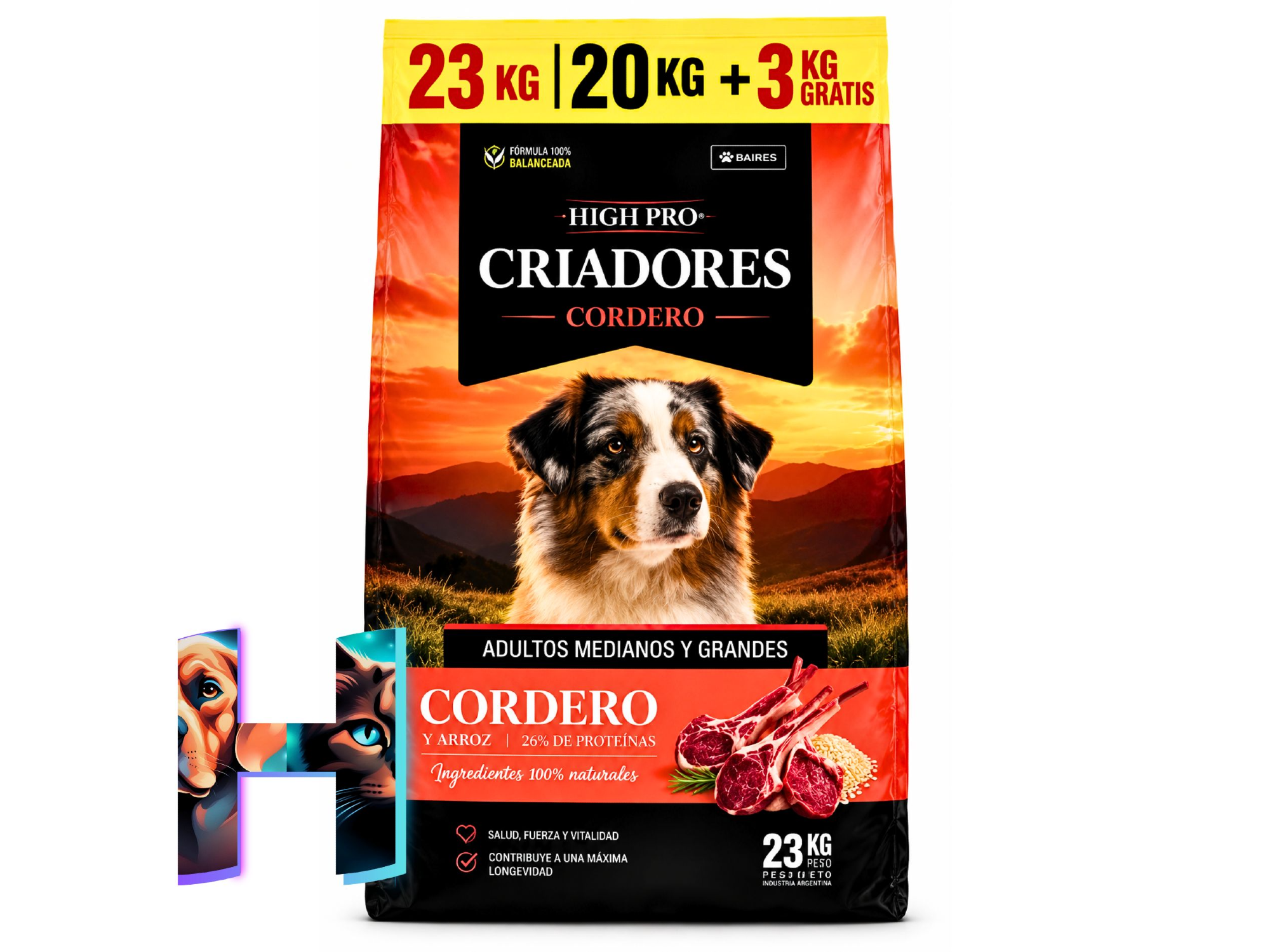 High Pro Cordero Perro Adulto 20kg