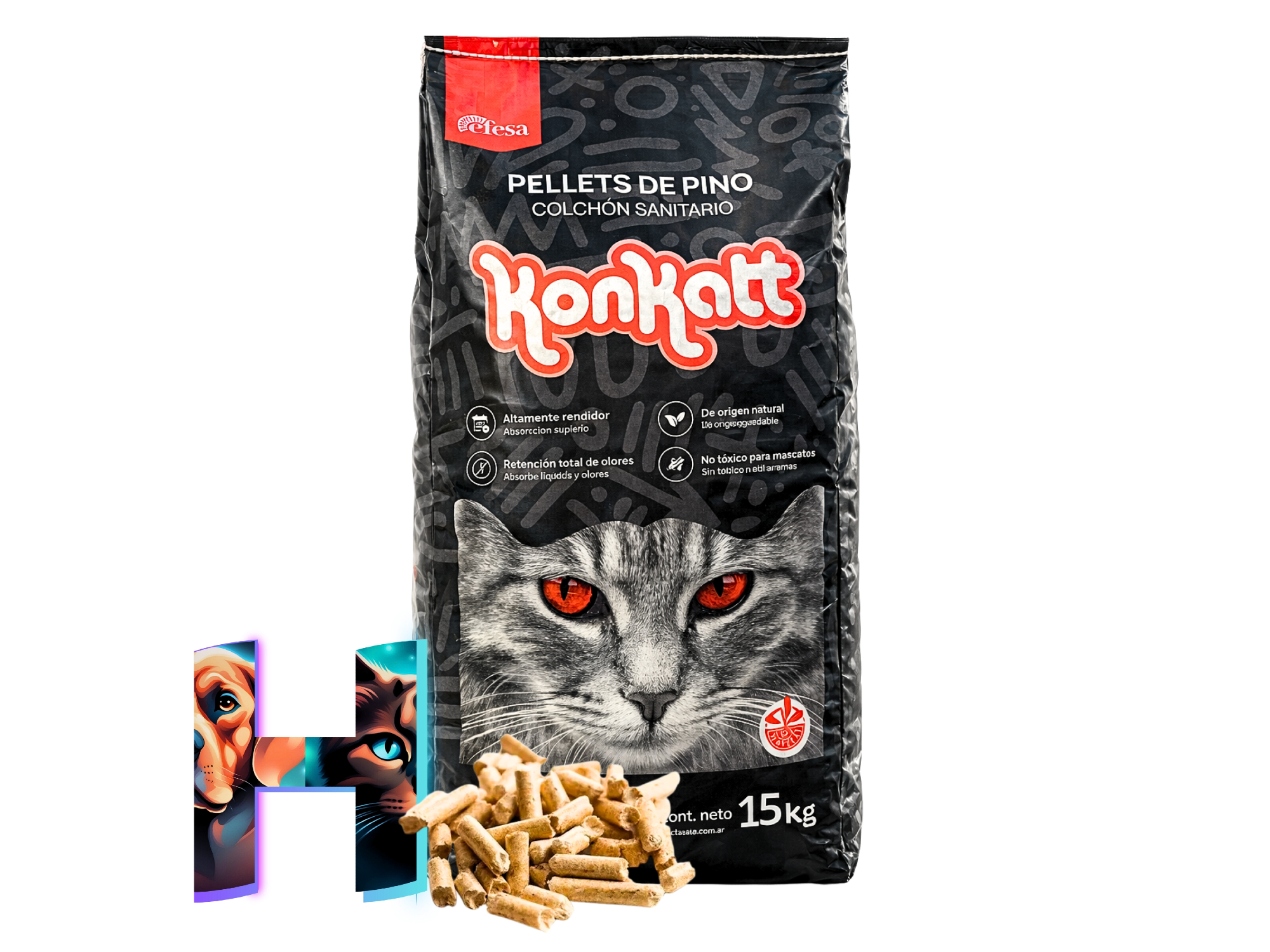 Pellets Sanitarios Kon Katt 15kg (Biodegradables)