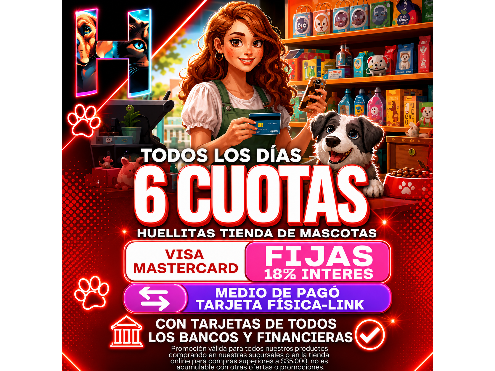 6 CUOTAS CON TODOS LOS BANCOS
