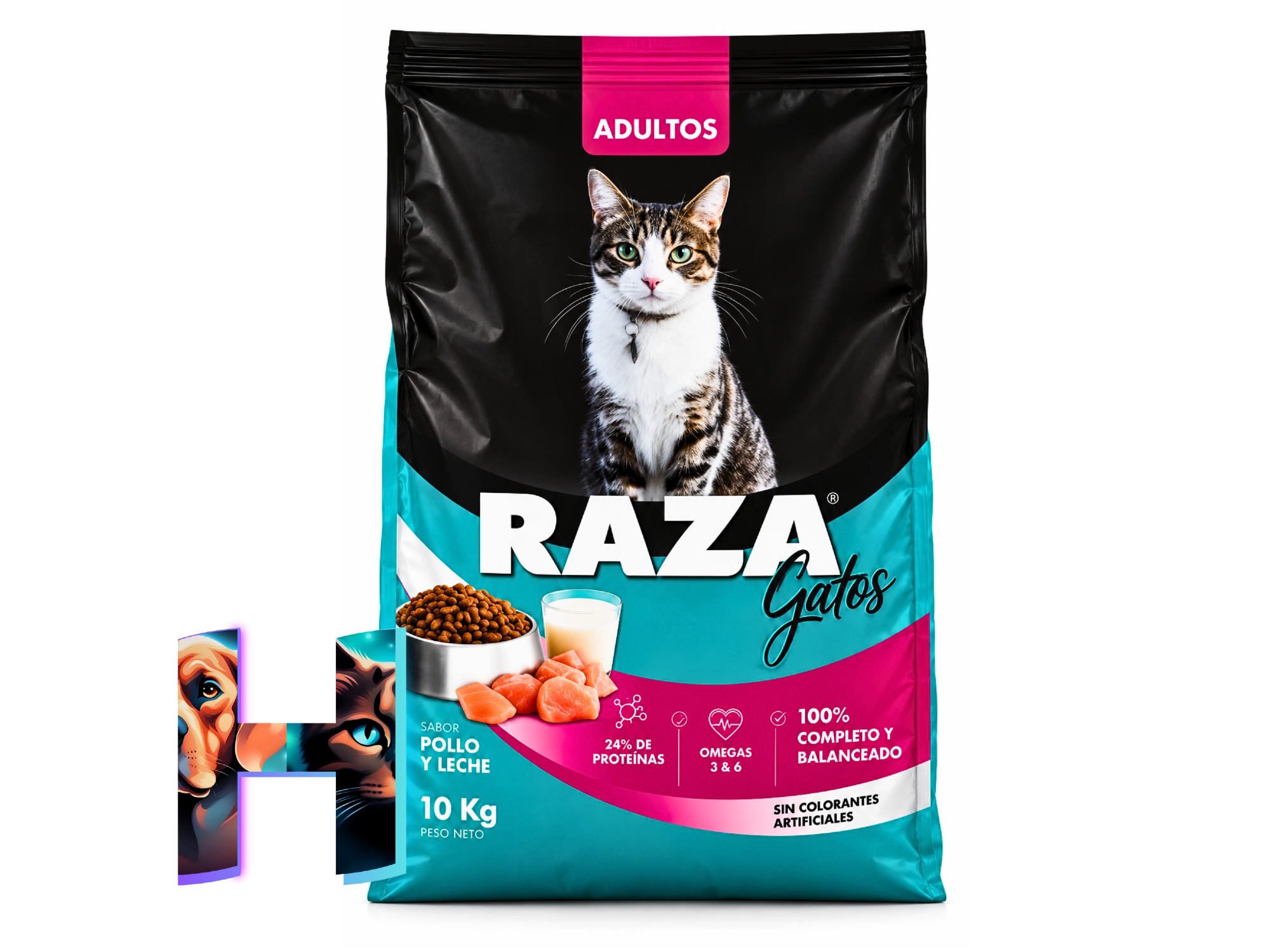 Raza Gato Pollo y Leche  x10Kg