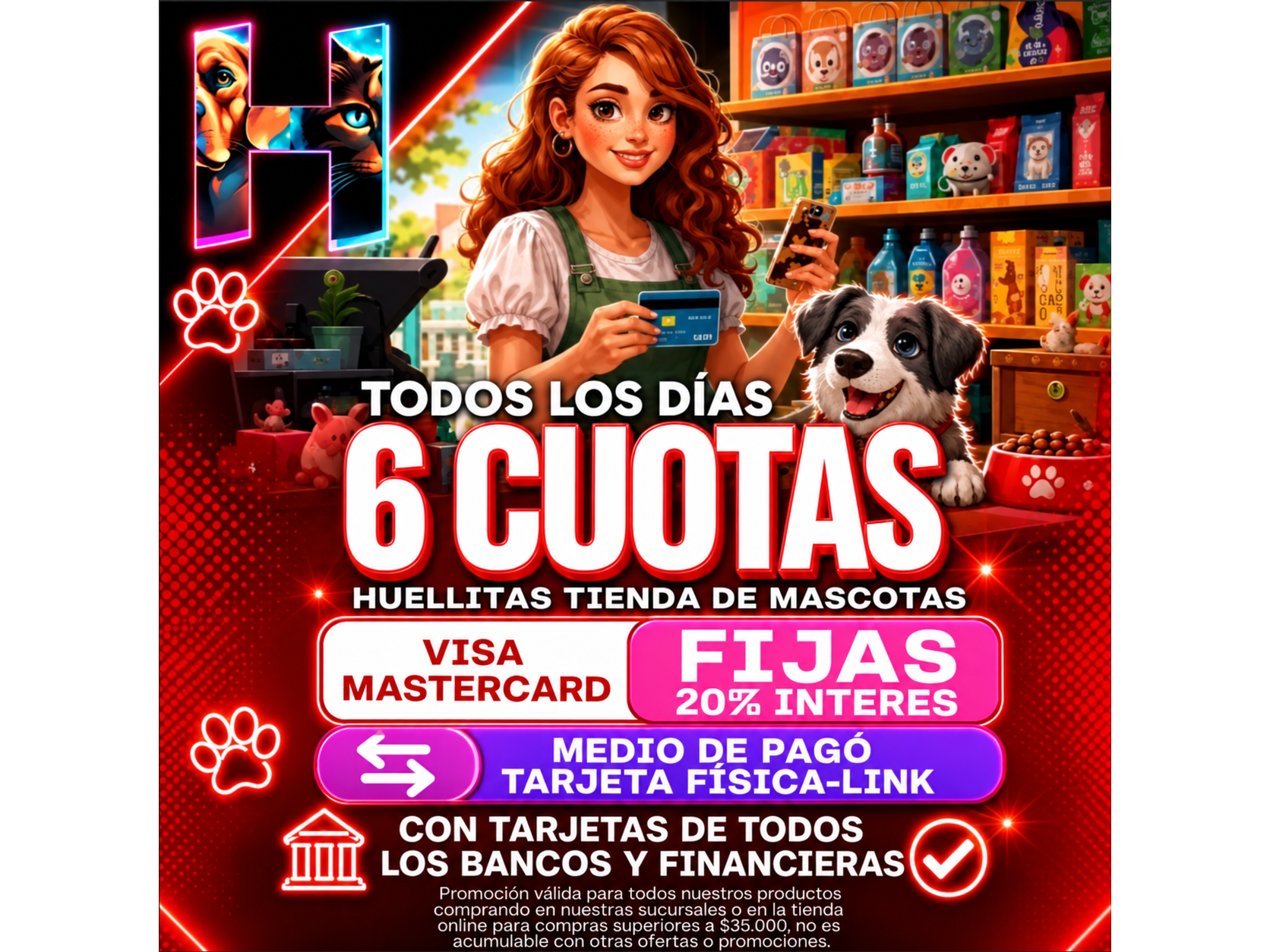 6 CUOTAS CON TODOS LOS BANCOS