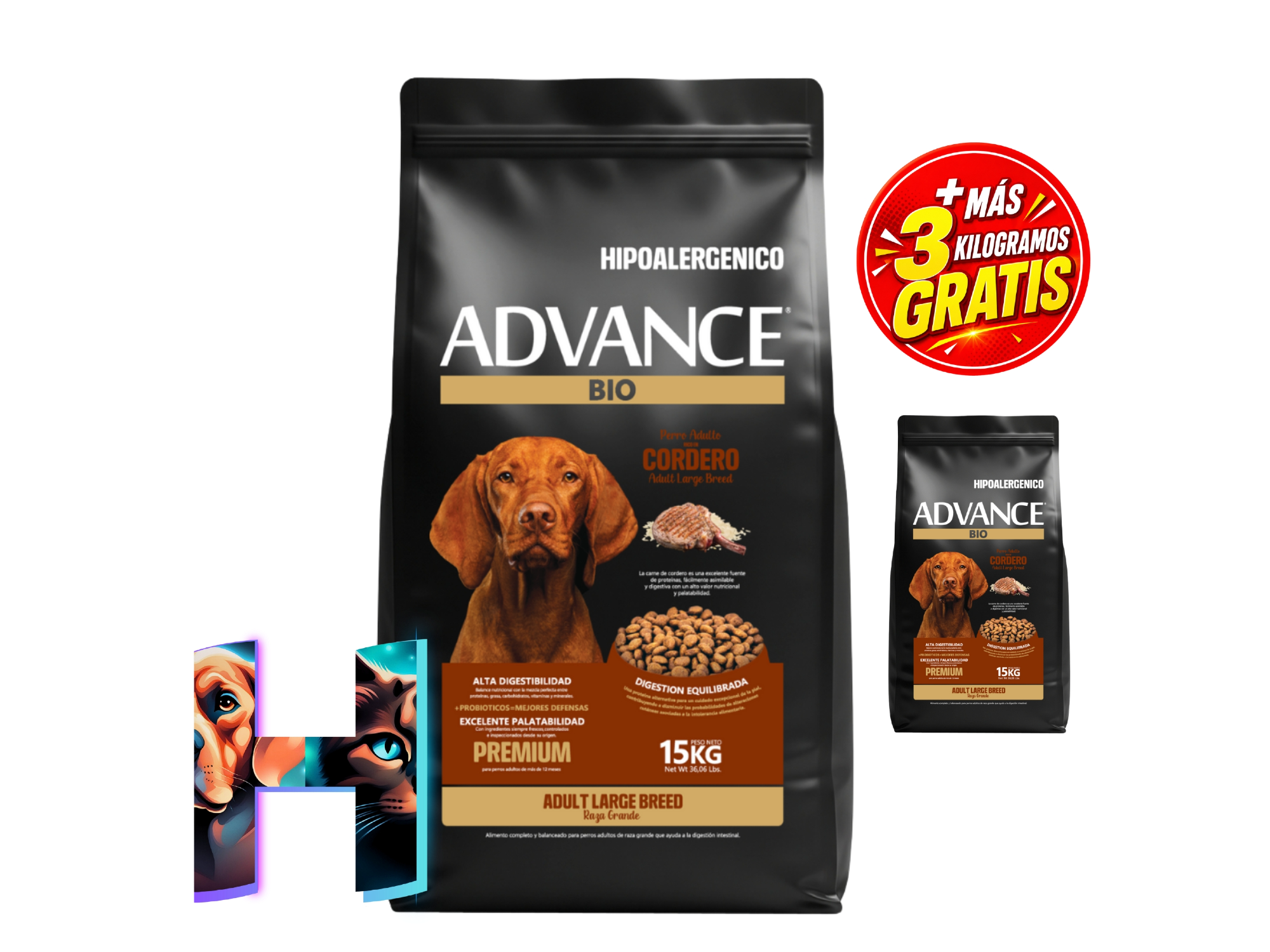 Advance Bio Perro Adulto Cordero y Arroz 15Kg