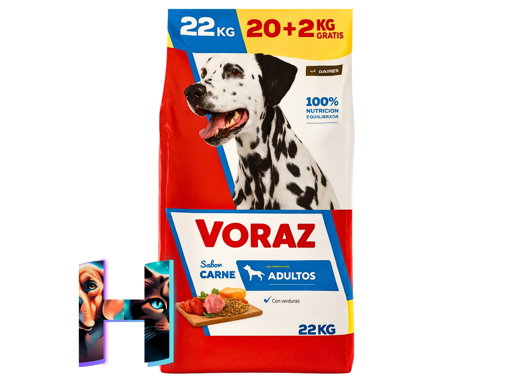 Voraz Perro Adulto x 20kg + 2kg Gratis