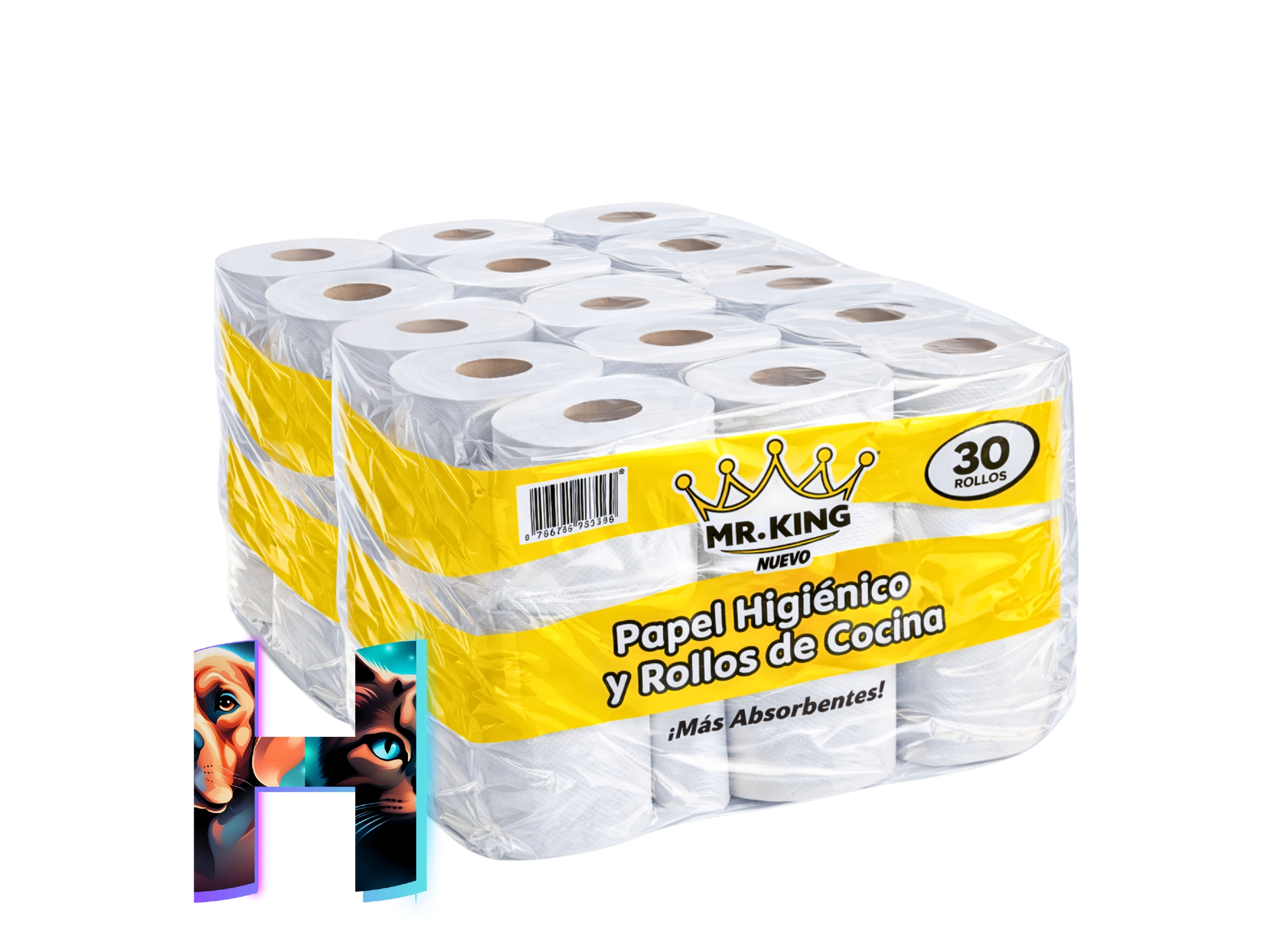 Bolson de Papel Higienico Chico 30x40mts (Amarillo 1,5kg)