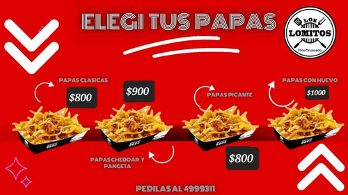 Porcion de papas y Nugget de pollo