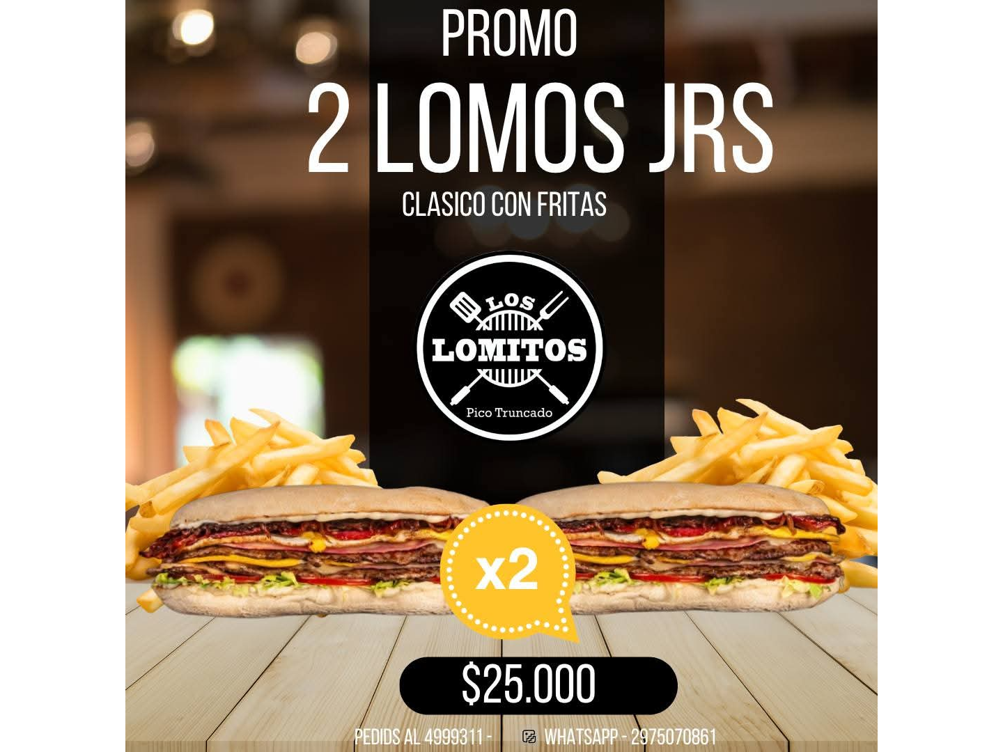 COMBO JR X 2 ( Dos Lomos chicos)(SOLO EFECTIVO)