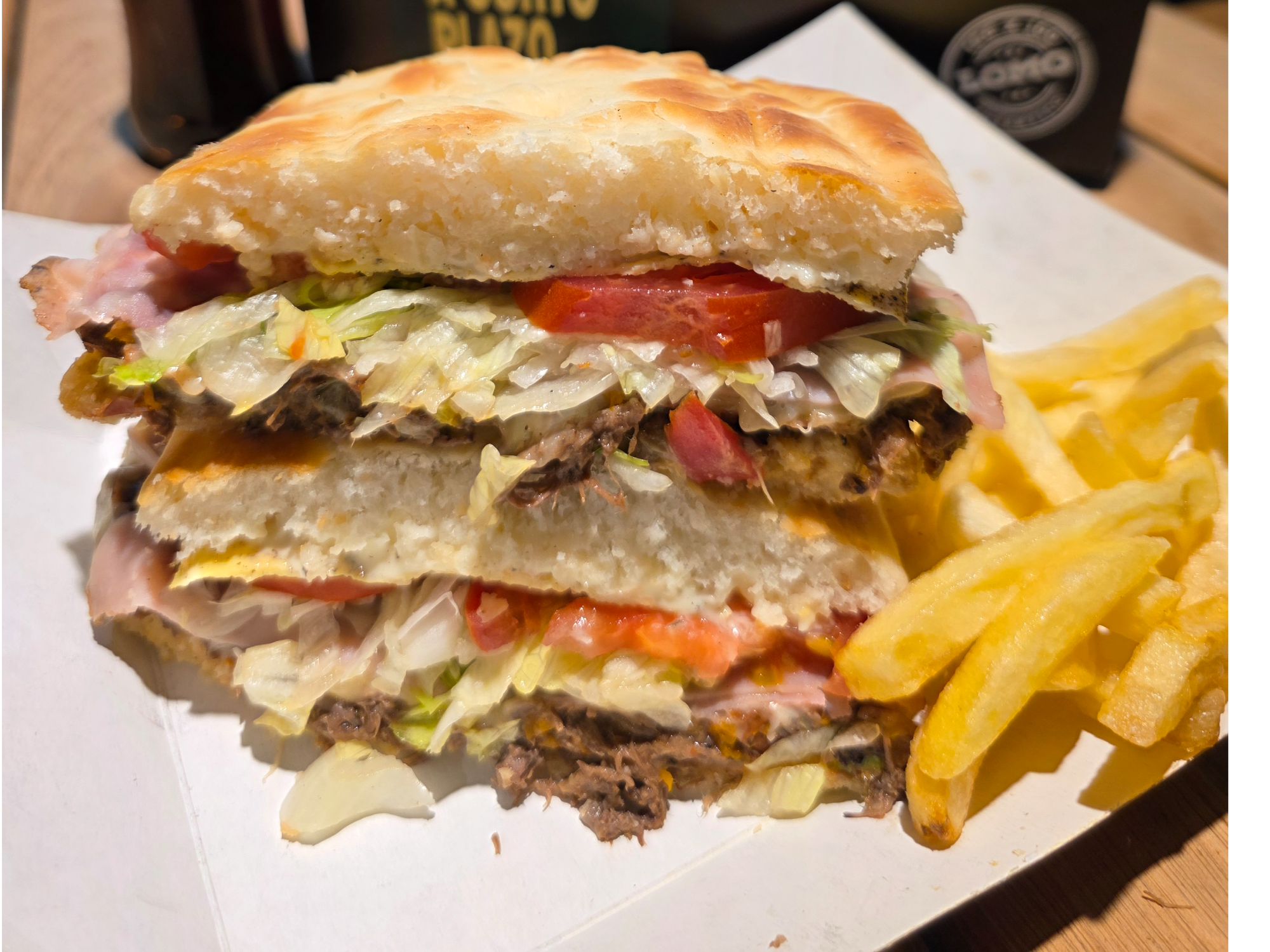 SÁN DE CARNE VACUNA DESM CON  PAPAS