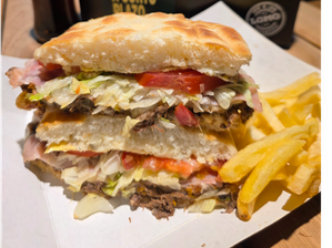 SÁN DE CARNE VACUNA DESM CON PAPAS de LosLomitos pico truncado