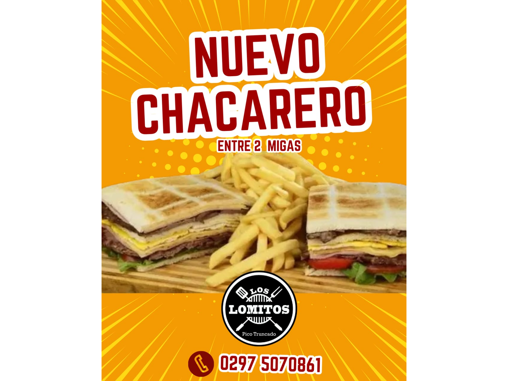 LOMO CHACARERO DE POLLO ESPECIALES CON PAPAS