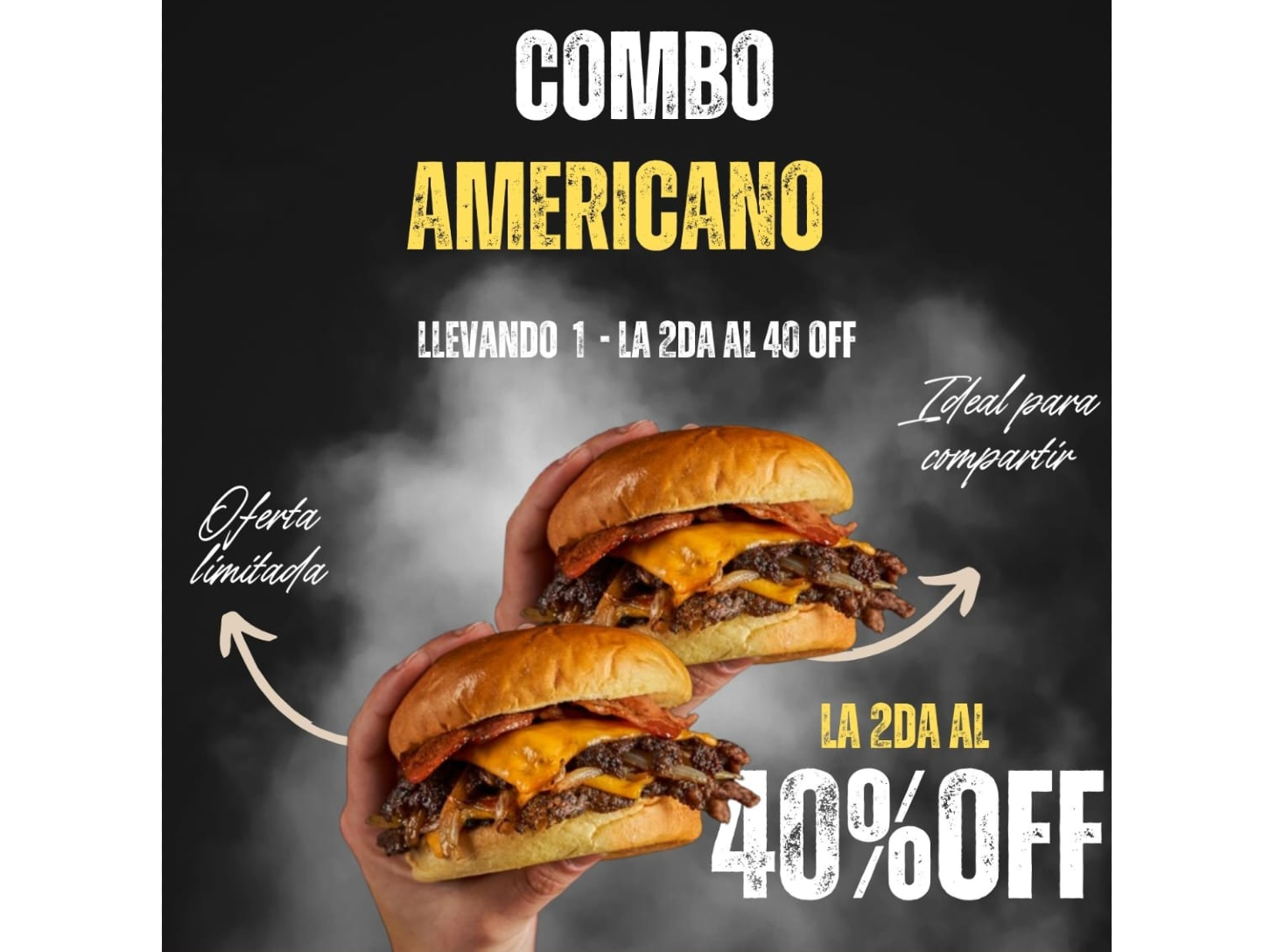 Combo  2 Burger Americanas con papas