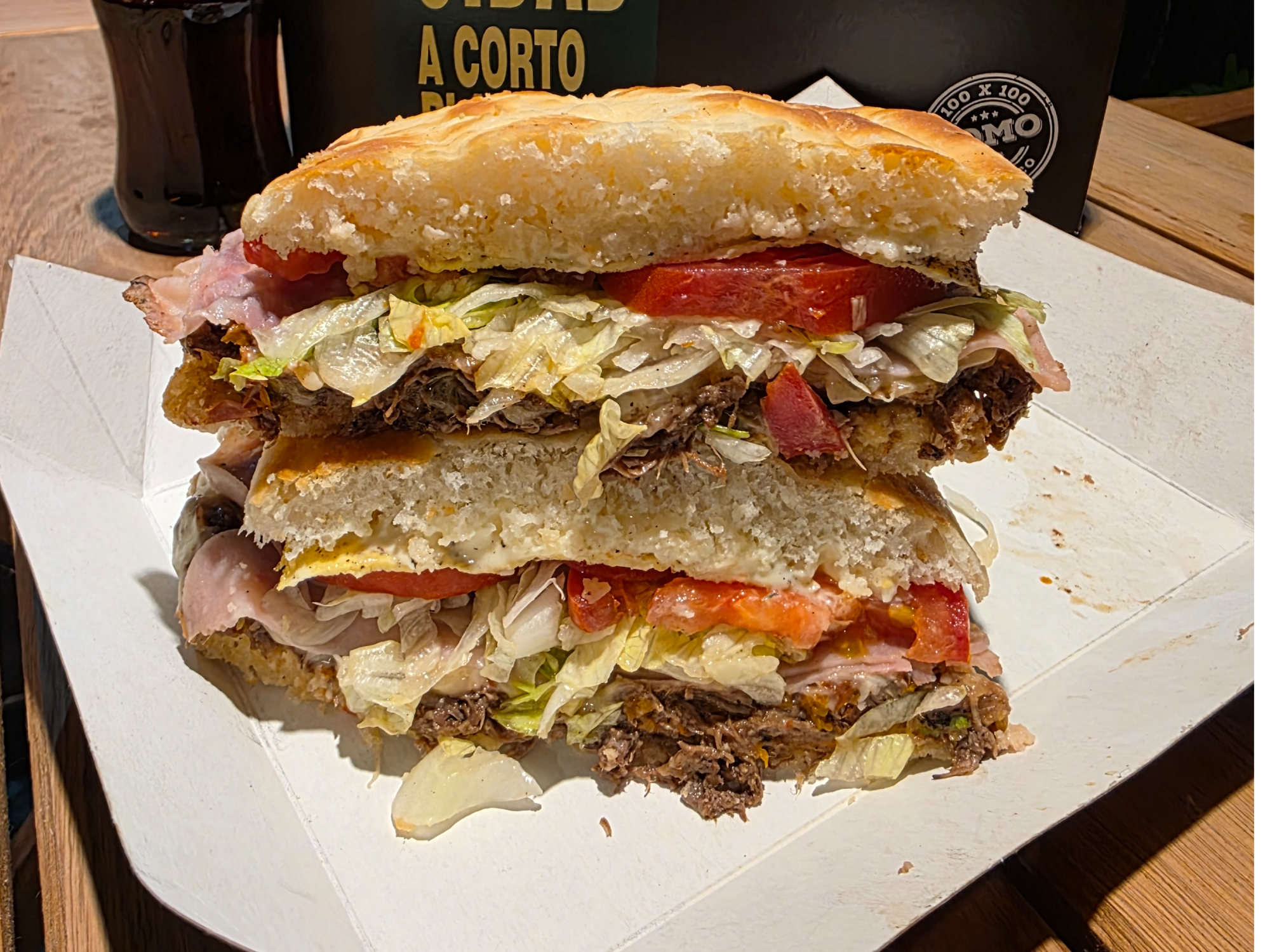 SÁNDWICH CARNE VACUNA DESMECHADA de LosLomitos pico truncado