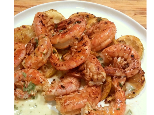 Langostinos grillados