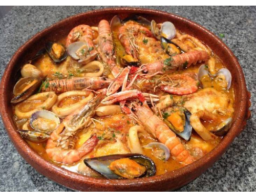 Cazuela pescados y mariscos
