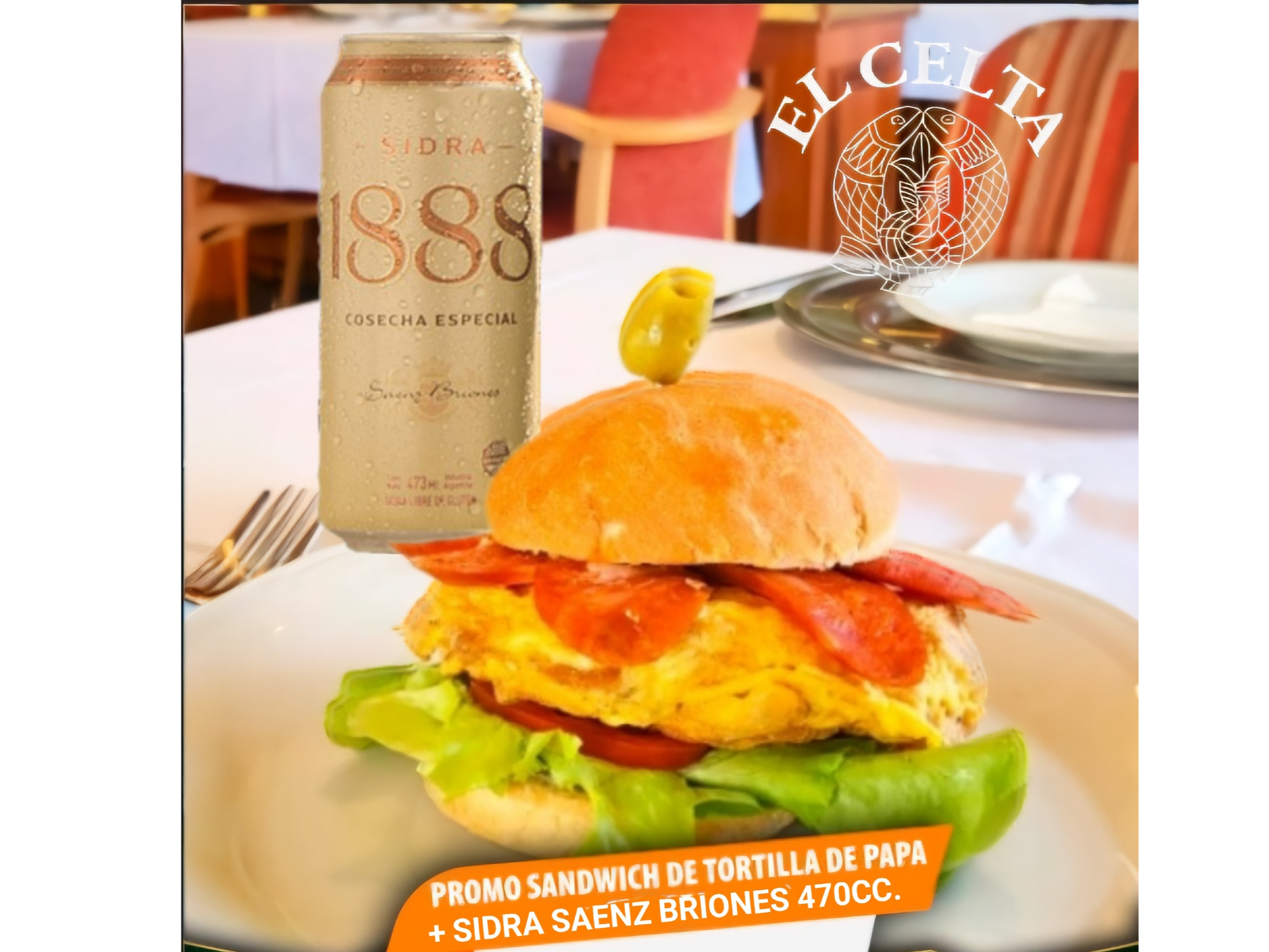 Combo Sandwich de Tortilla con Jamon & Sidra 1888