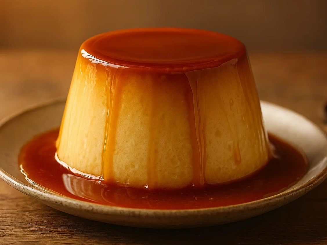 FLAN CON CARAMELO