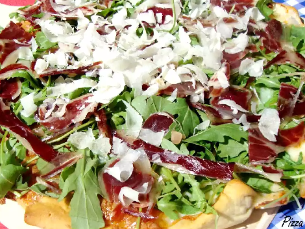 Pizza de rúcula