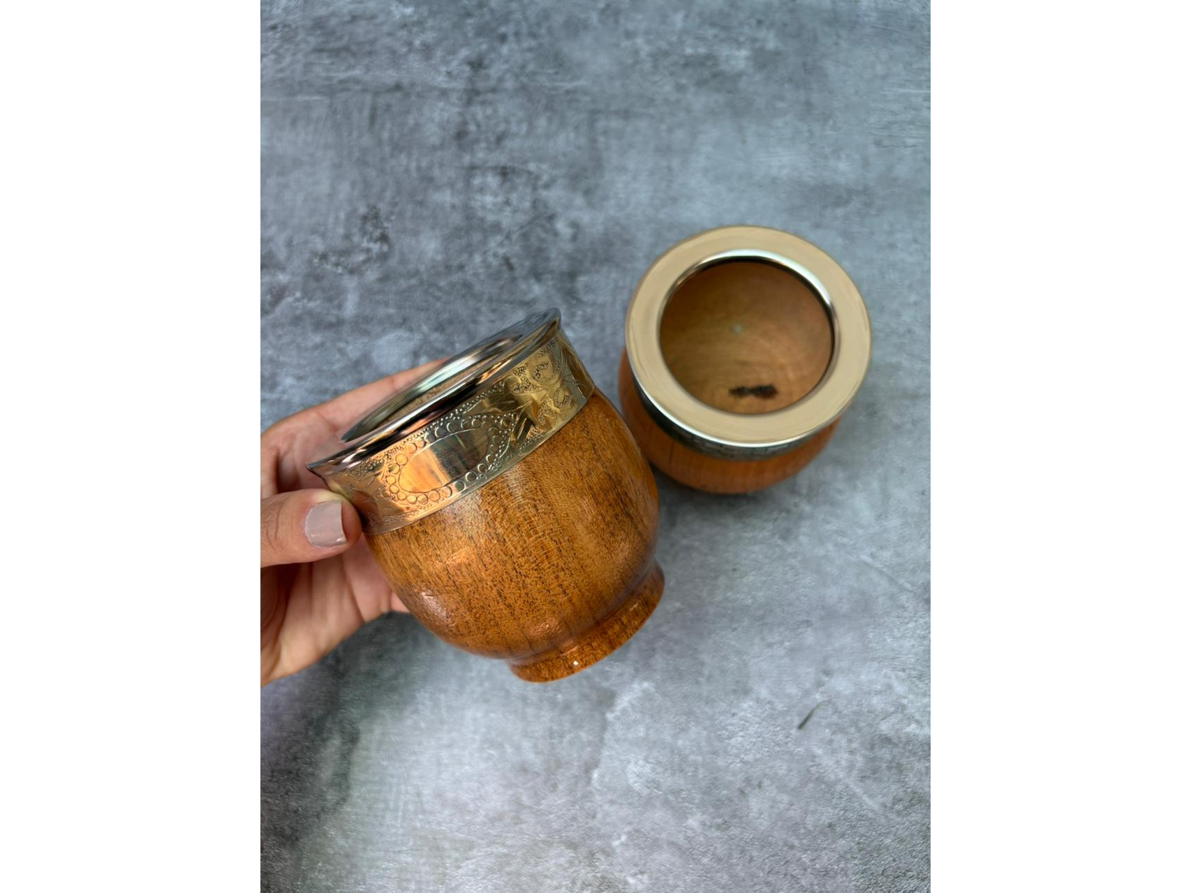 MATE DE ALGARROBO VIROLA DE ACERO