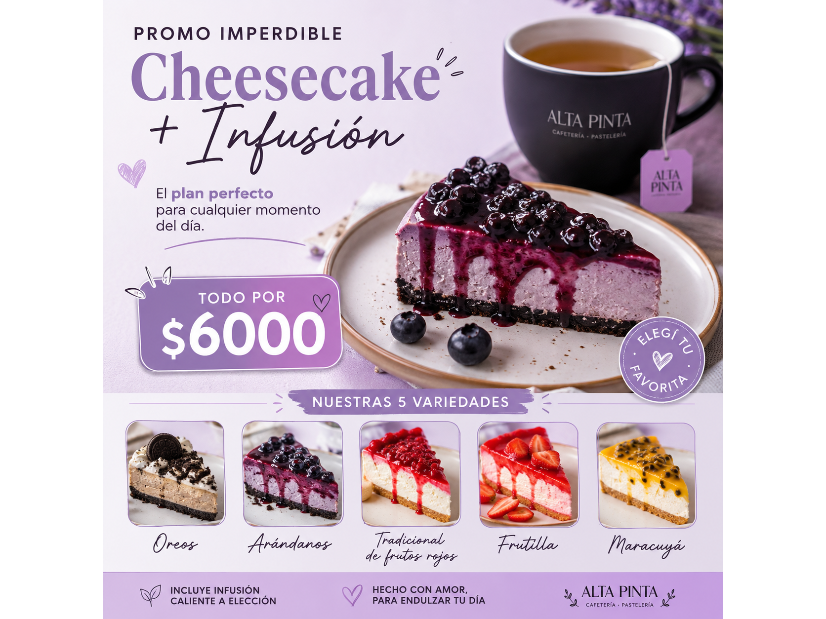 Cheasecake + Infusión