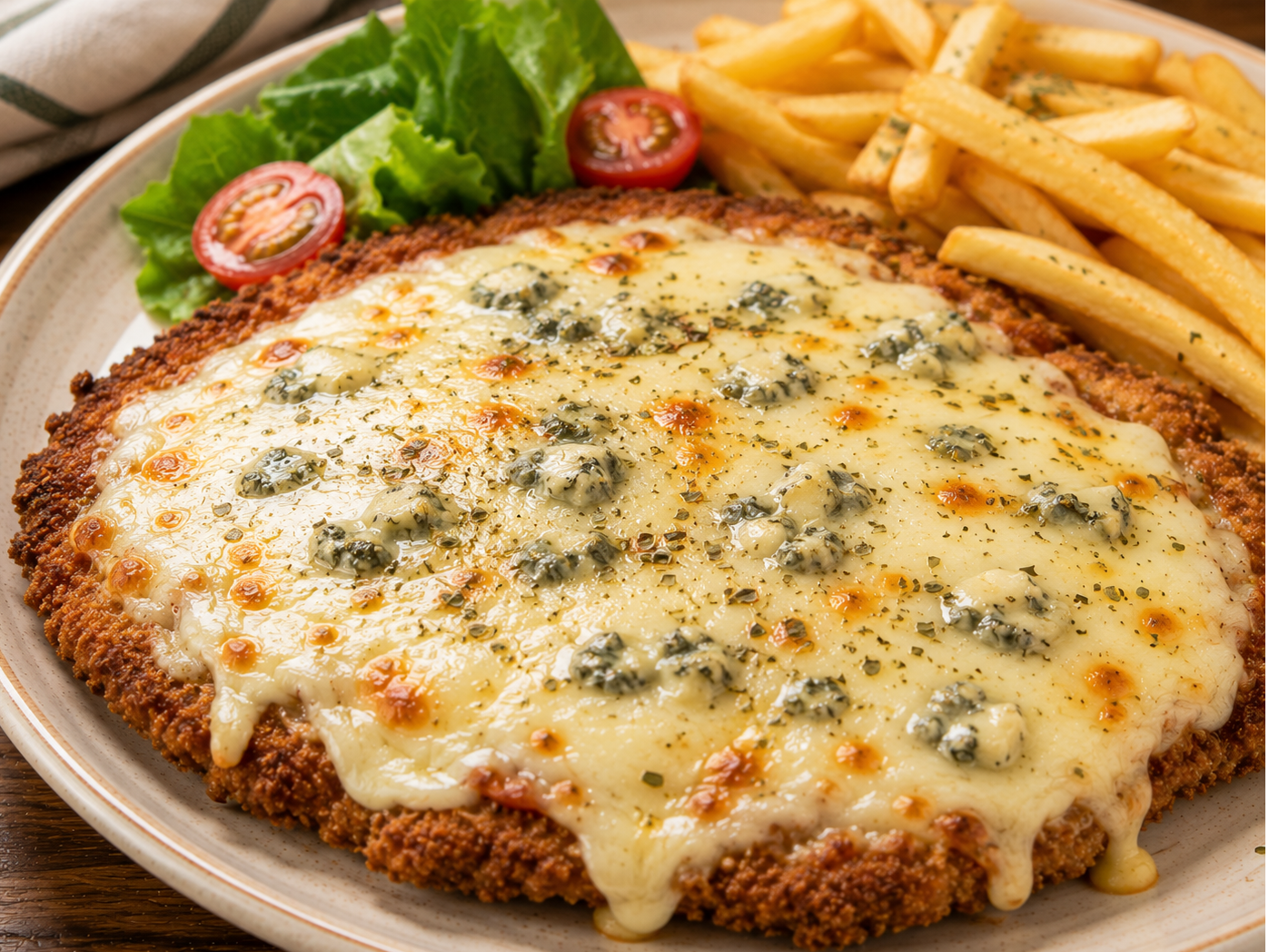 Milanesa al roquefort