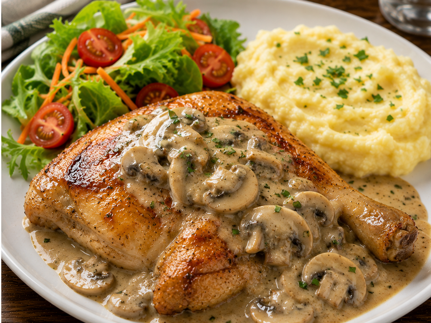 1/4 Pollo al Champigñon