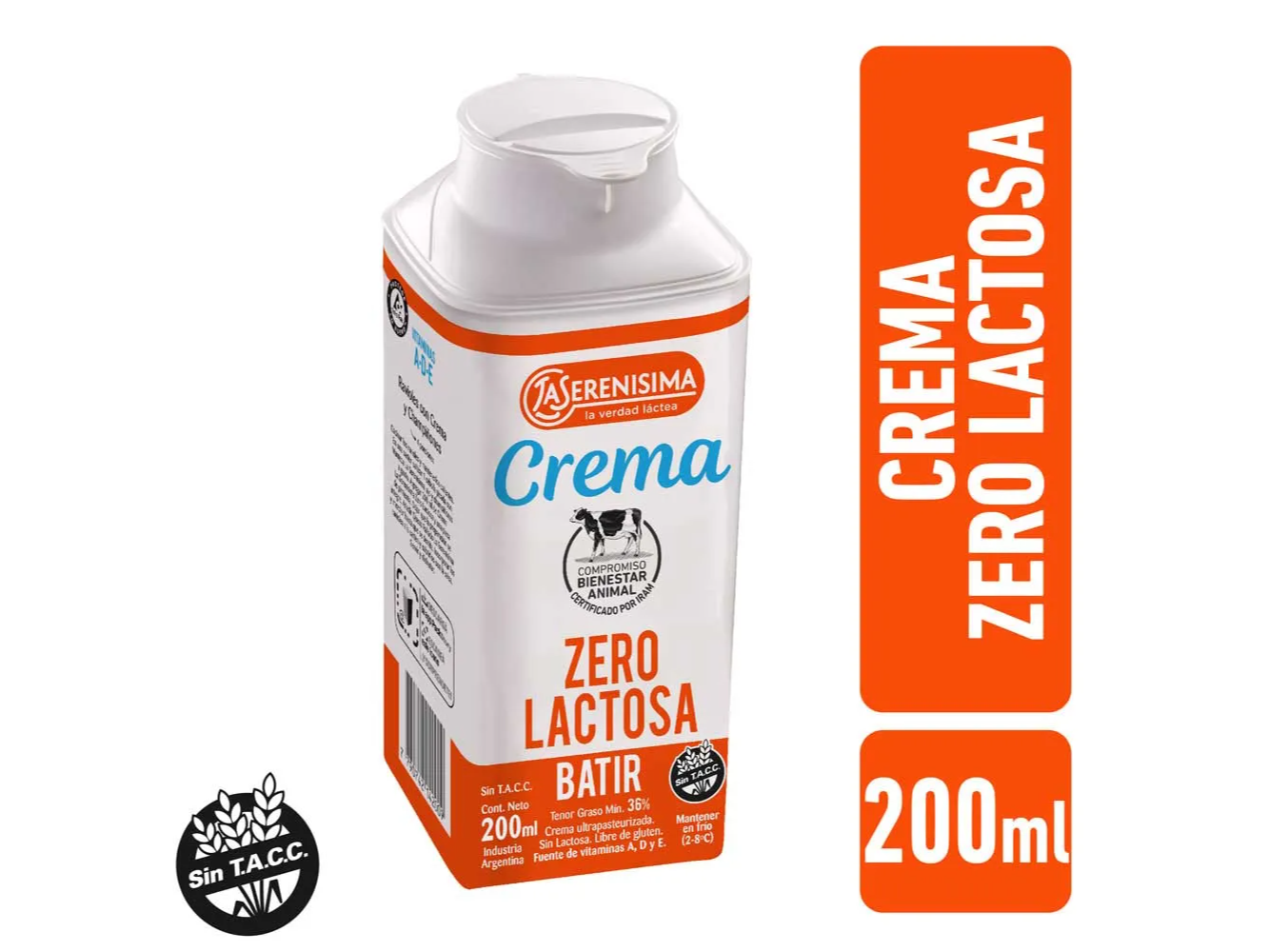 Crema Zero Lactosa p/Batir