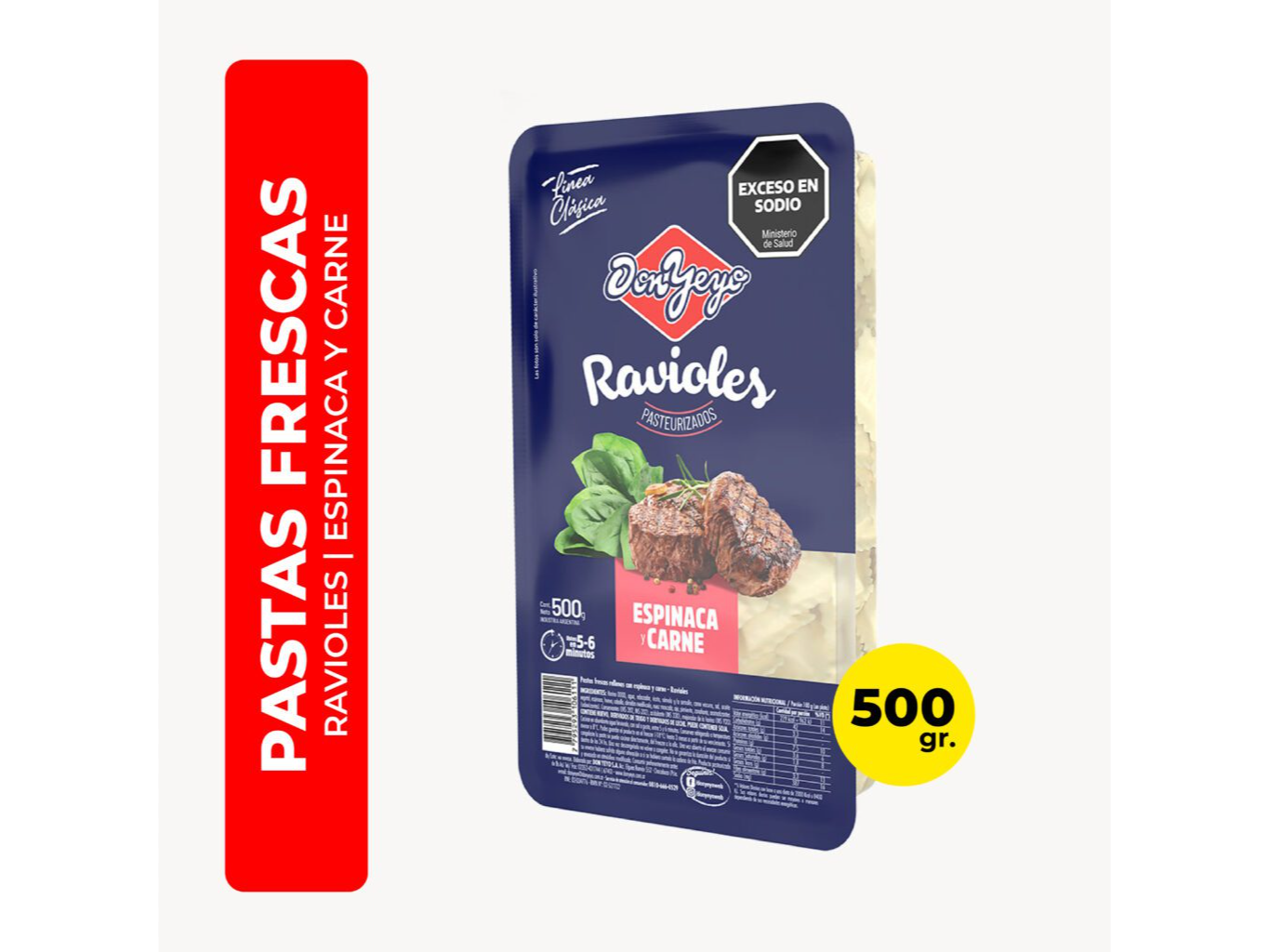 Ravioles Espinaca y Carne