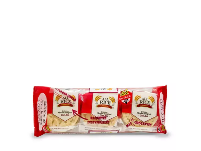 Galletitas de Arroz Integral Redondas c/ Sal