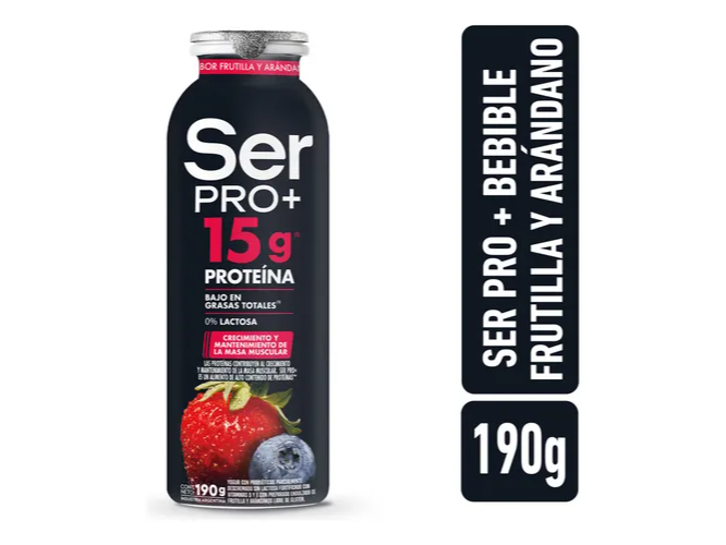 Yogur Ser Botella Frutilla y Arandanos