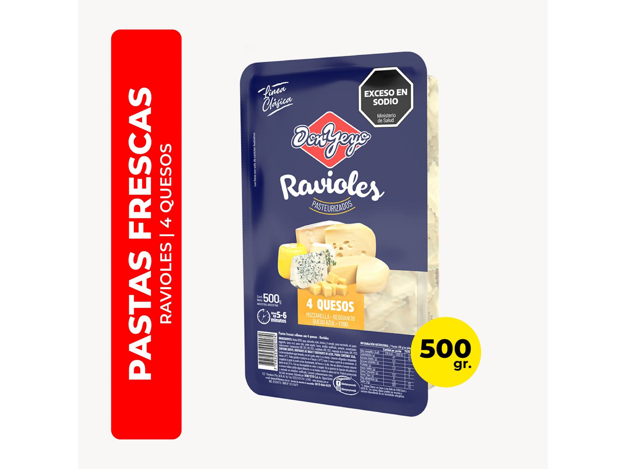 Ravioles 4 Quesos