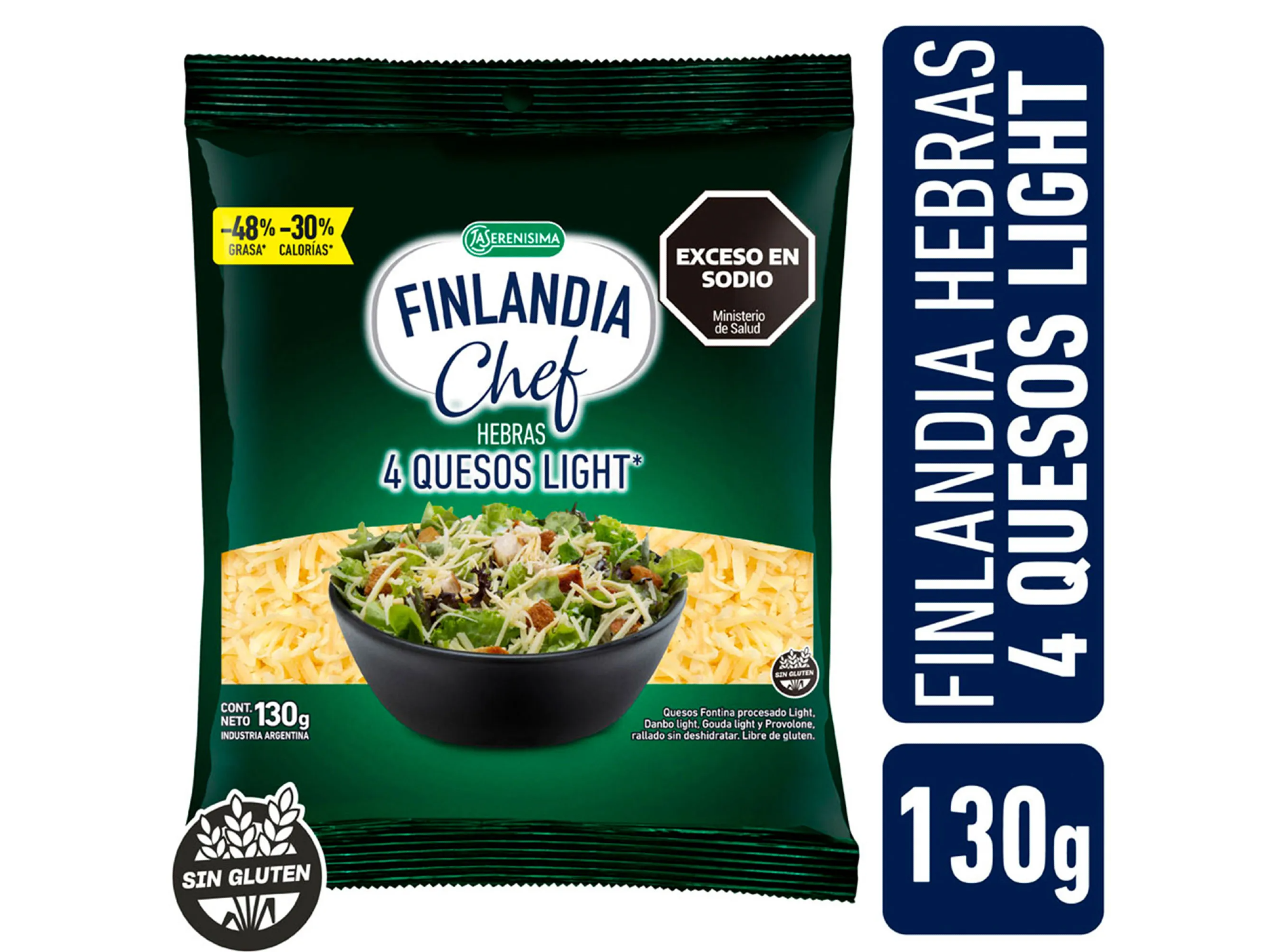 4 quesos Light en Hebras Finlandia