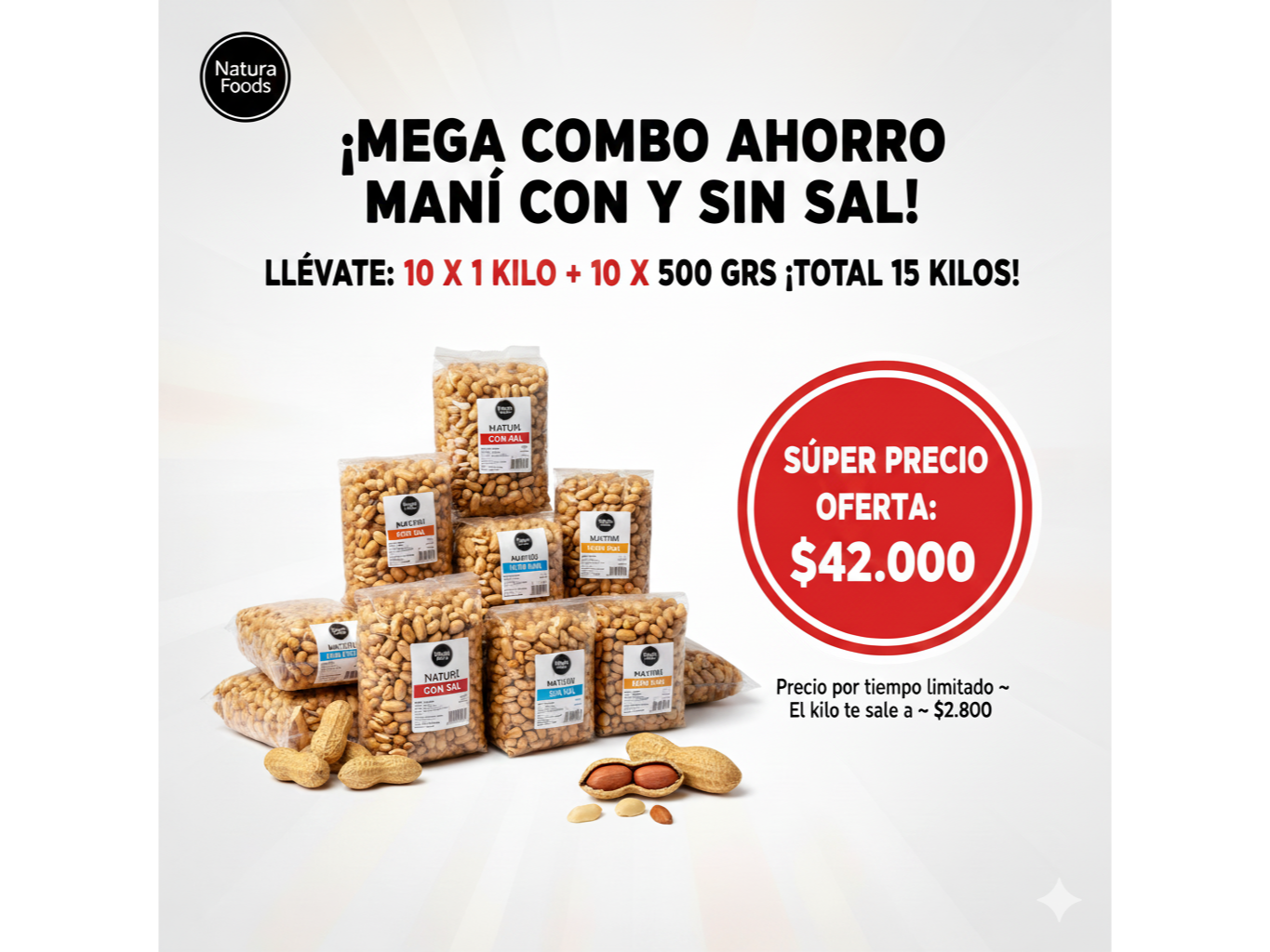 MANI SPLIT CON O SIN SAL