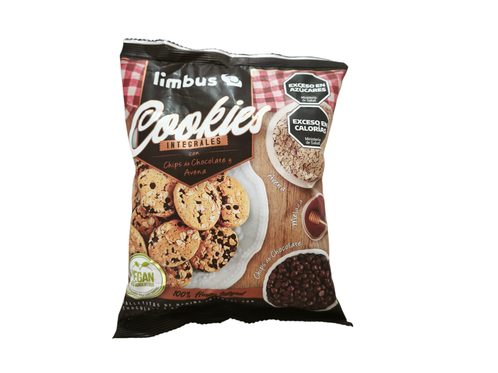 COOKIES INTEGRALES CHIPS CHOCOLATE Y AVENA
