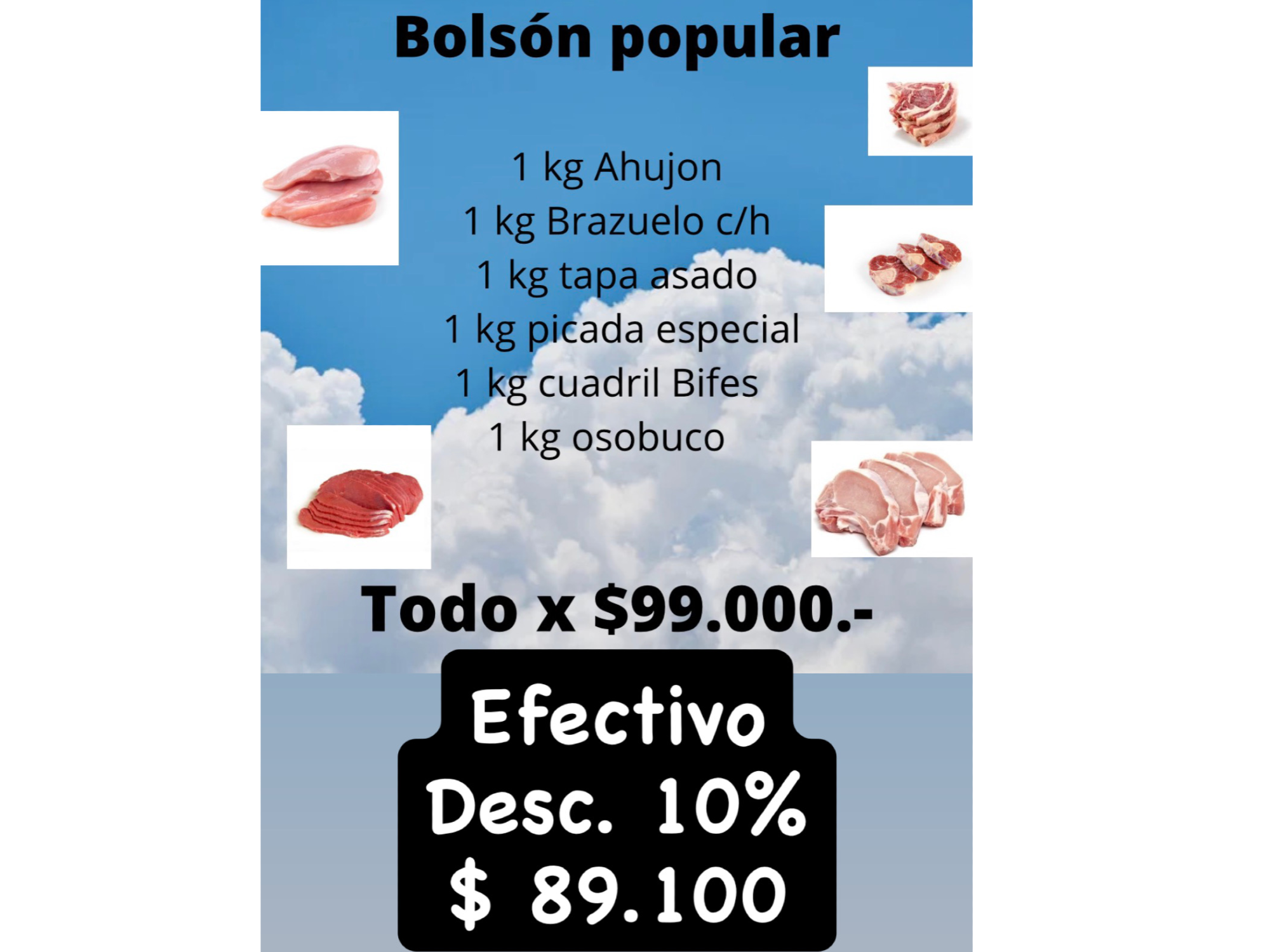 Bolsón popular (6 kilos)