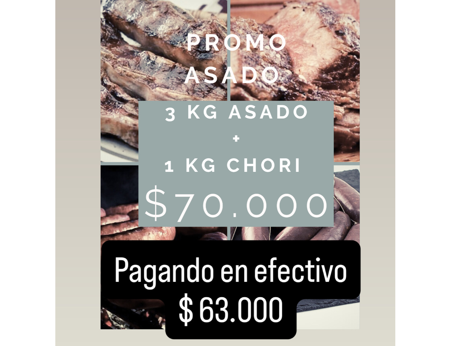 Promo costilla ternera + chori