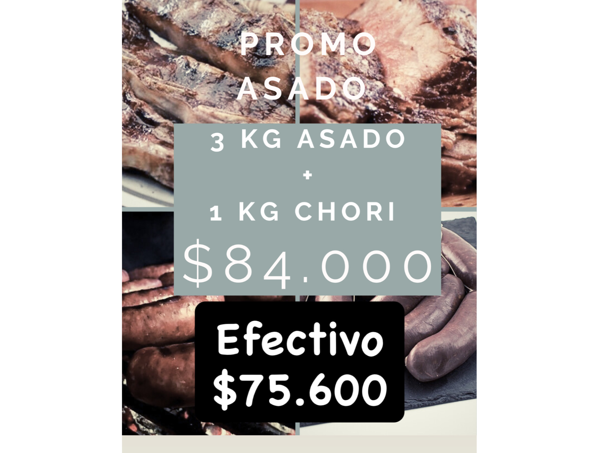 Promo costilla ternera + chori