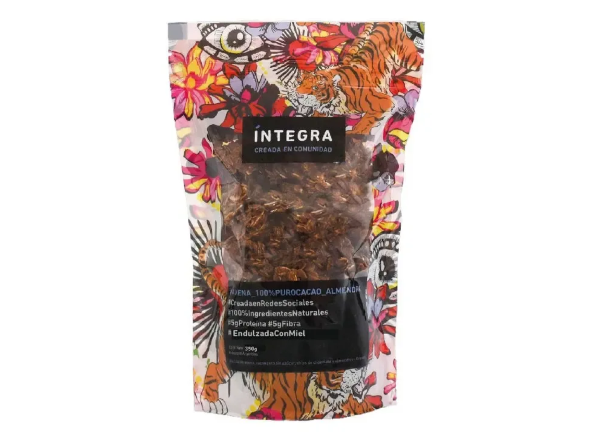 Granola chocolate, cacao y almendras