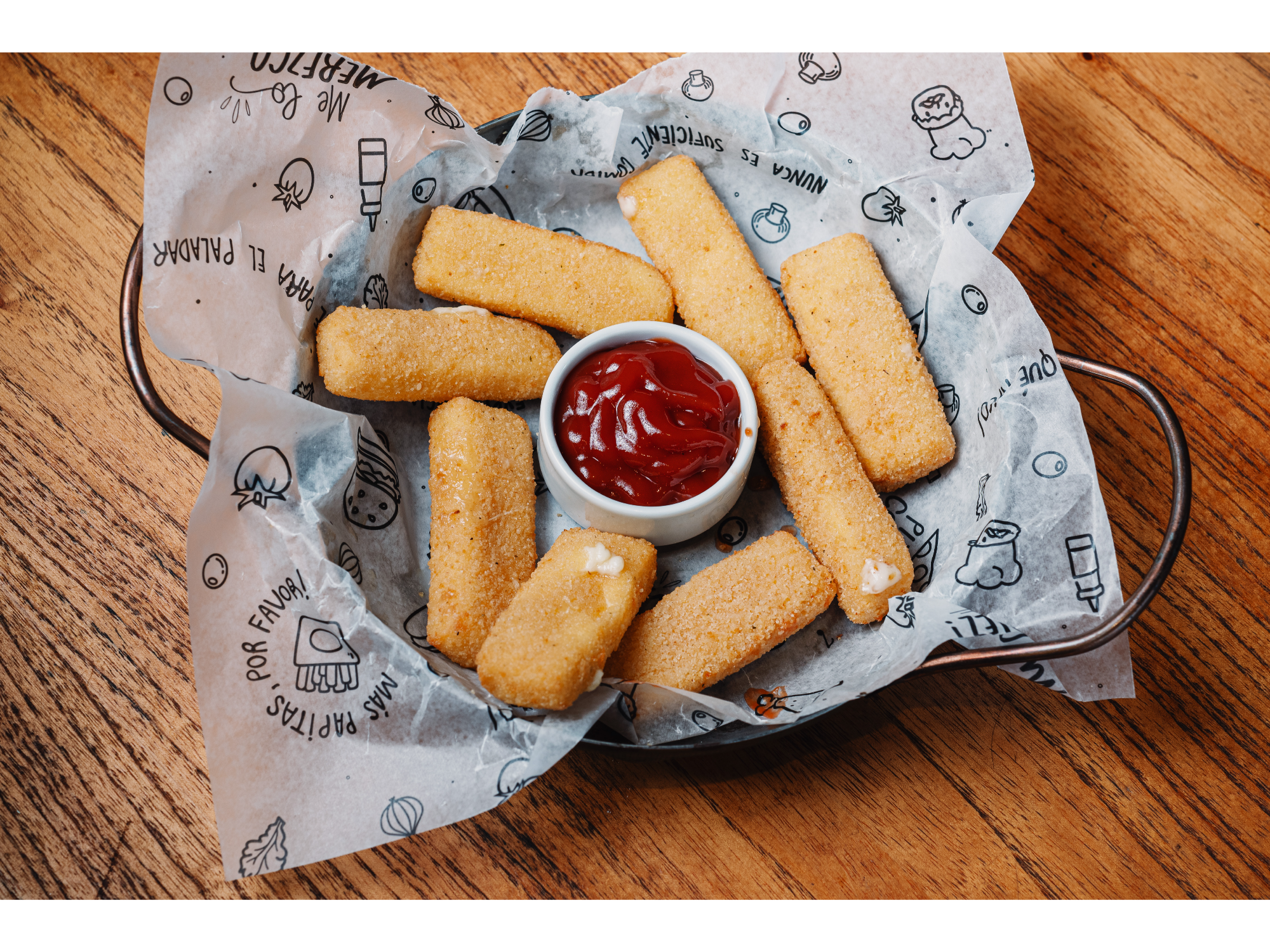 BASTONES DE MUZZA X 6  + 1 ADEREZOS A ELECCION