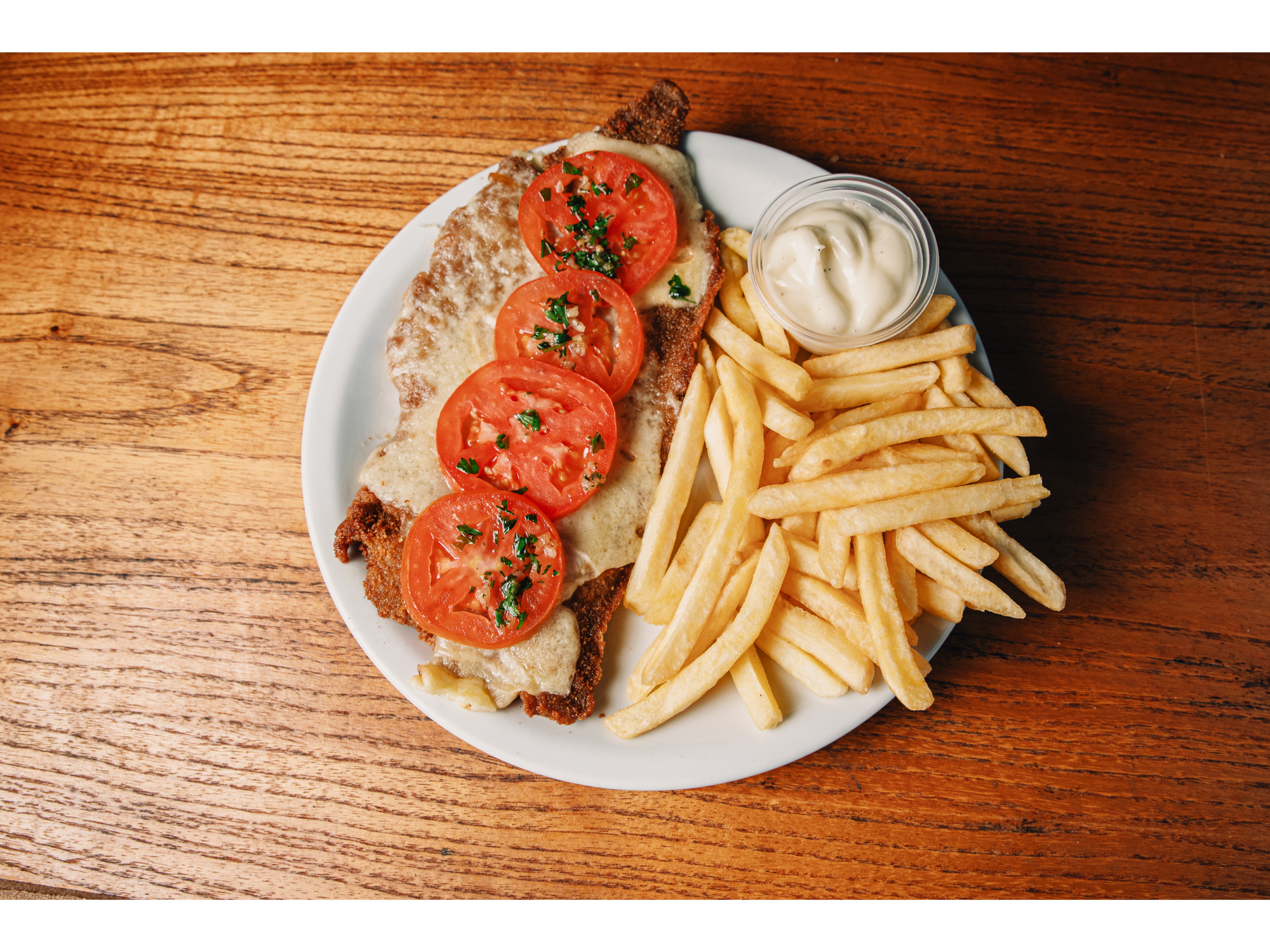 MILANESA CAPRESSE CON GUARNICION