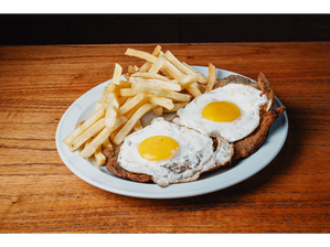 MILANESA A CABALLO CON GUARNICION de TOPPING BURGER CERRO