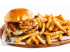 Burguer provolone y cebolla crispy + Latita