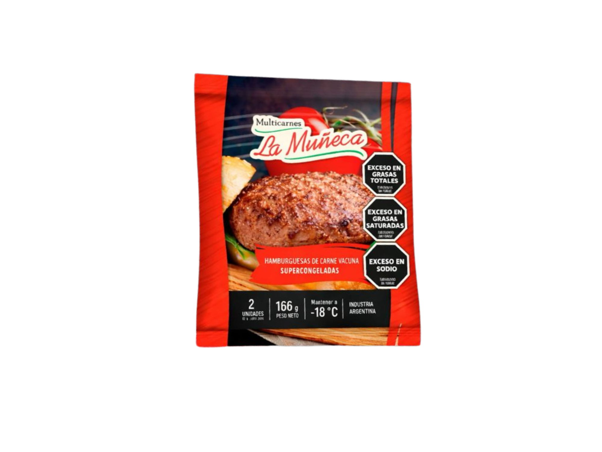 HAMBURGUESA DE CARNE VACUNA -  LA MUÑECA