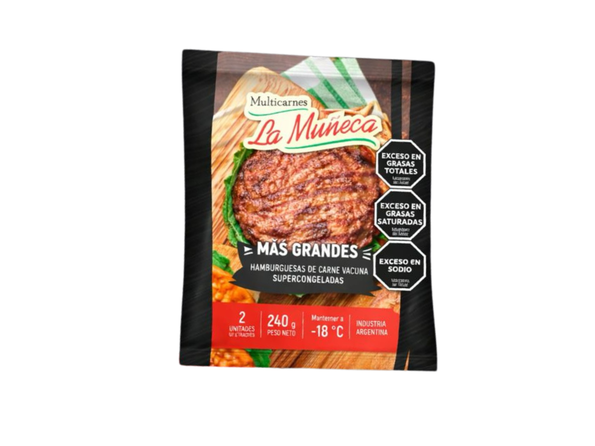 HAMBURGUESA DE CARNE VACUNA MAS GRANDES - LA MUÑECA