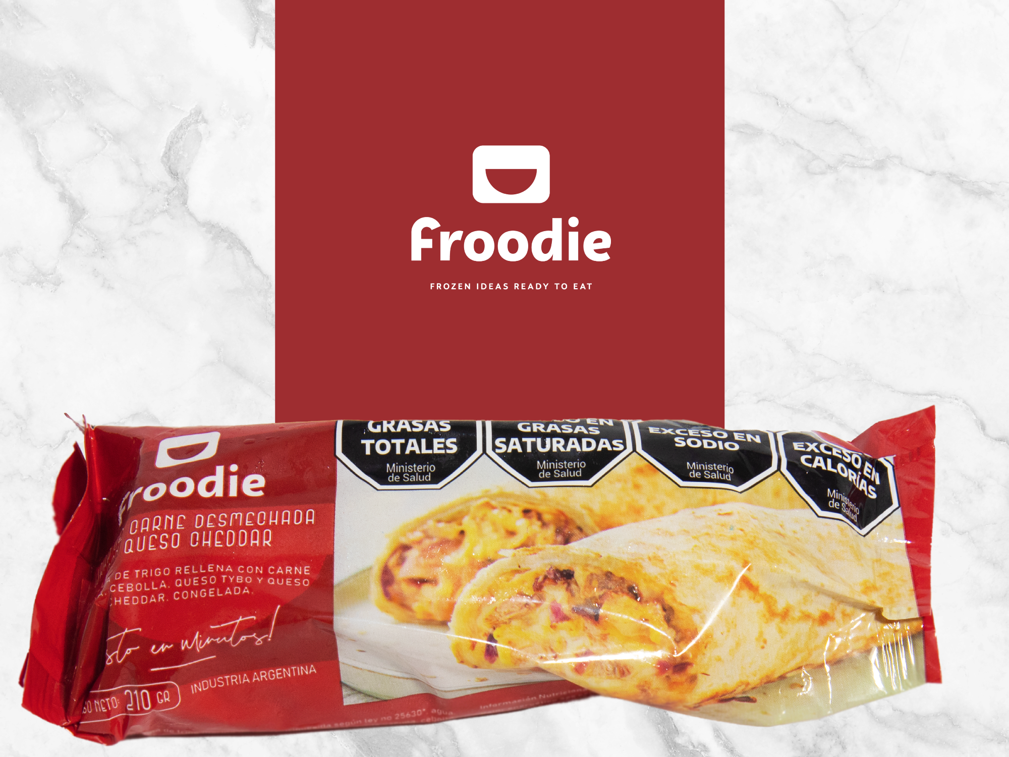Wrap de Carne desmechada con cheddar