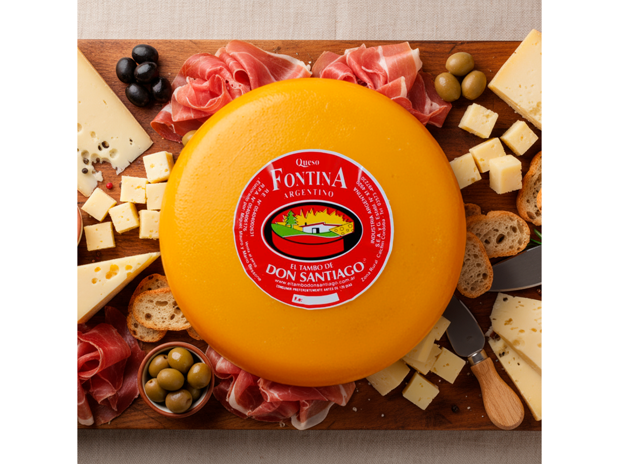 Queso Fontina x 6 kg aprox Tambo Don Santiago