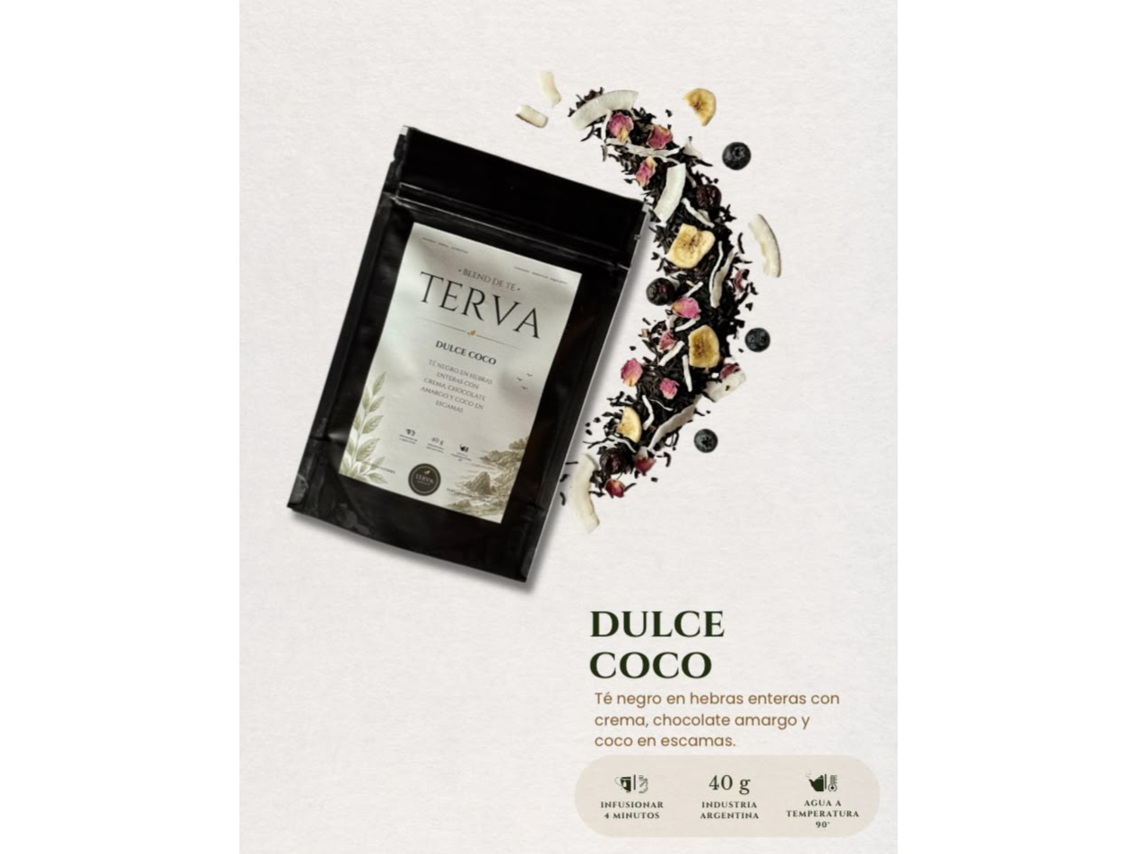 Té en hebras Dulce Coco x 40 grs Terva