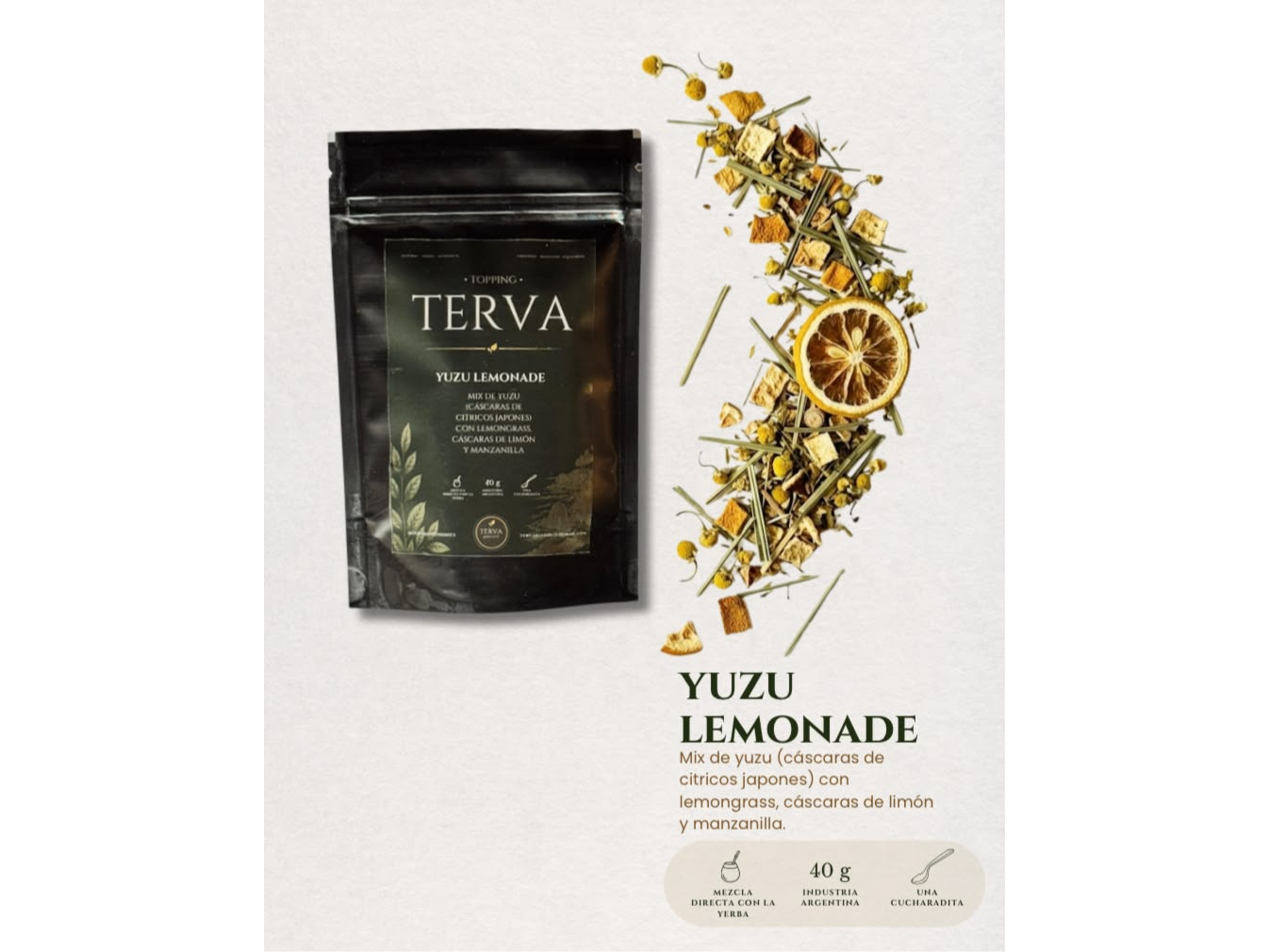 Topping para mate Yuzu Lemonade x 40 grs Terva