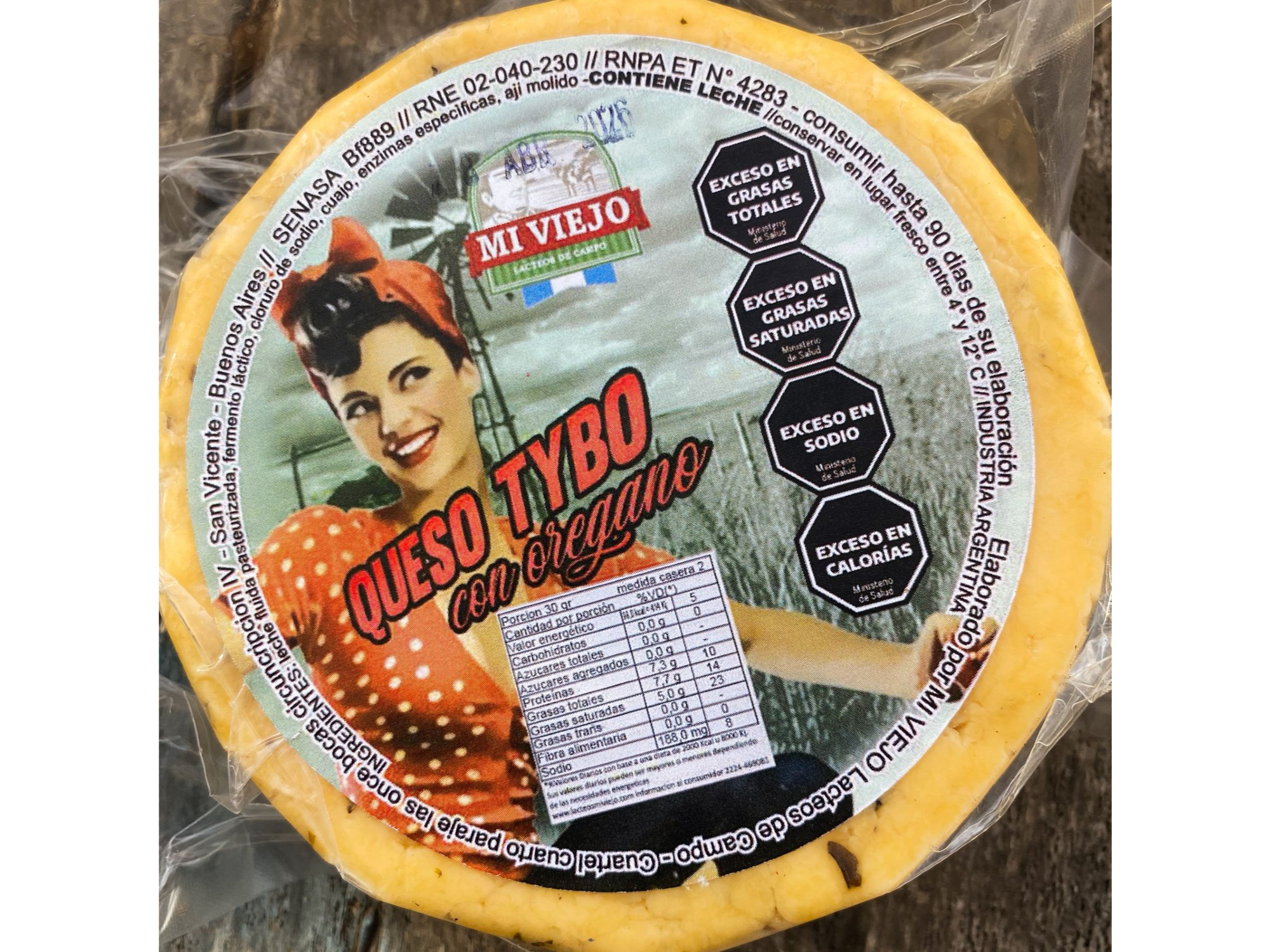 Queso criollo con orégano hormitas x 0,500 kg Lácteos Mi Viejo